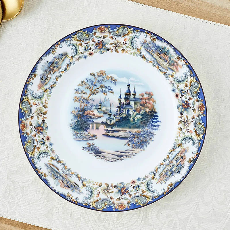 Керамическая кухонная посуда Цзиндэчжэнь с 56 головками столовое блюдо чаши для