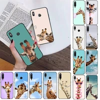 fhnblj giraffes cute animal phone case for redmi k20 4x go for redmi 6pro 7 7a 6 6a 8 5plus note 9 pro capa