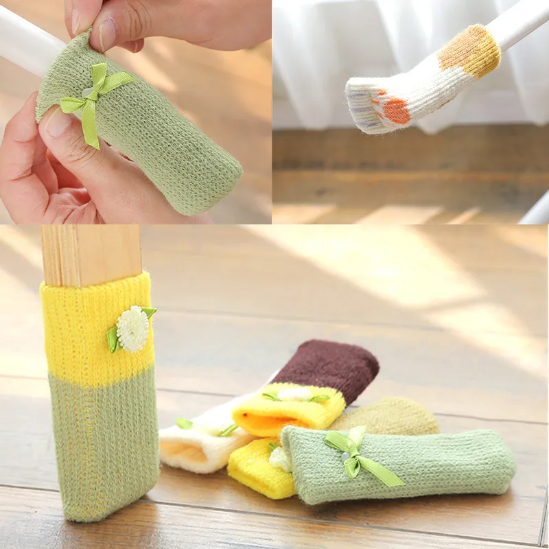 

4pcs/lot Anti Slip Mat Bumper Damper Cute Furniture Leg Feet Rug Caps Felt Pads Cat Claw Chair Leg Socks Table Protector