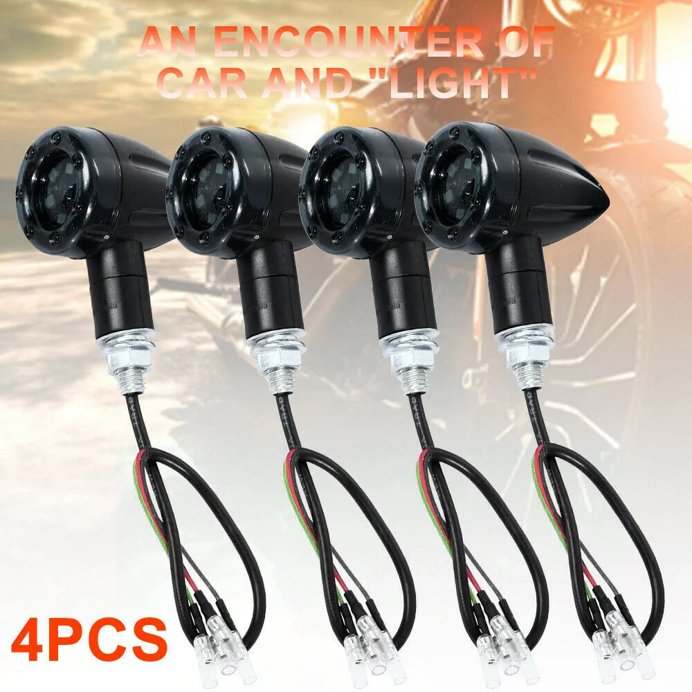

13-LED Bullet Turn Signal 4pcs Brake DC 12V For Harley Light Running Tail