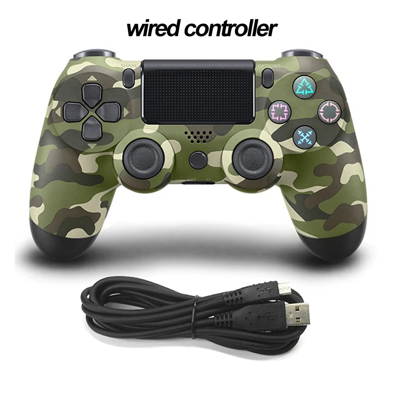 wired controller Беспроводной пульт управления Bluetooth для sony PS4 Геймпад игровые устройства с джойстиком для PS3 консоль для Win 7/8/X - Цвет: wired controller