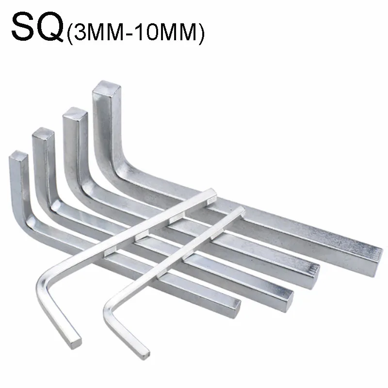 1Pcs Square Key 4 Point Wrench Set Screwdriver CR-V Universal L Type Spanner Metric Hand Tools 3mm/4mm/5mm/6mm/7mm/8mm/10mm | Инструменты