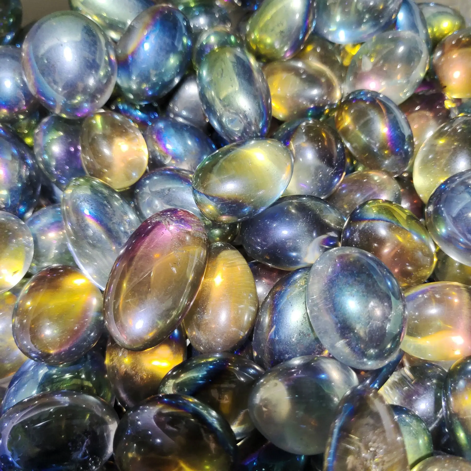 

5 шт. удивительные aura Радужный кварц с украшением в виде кристаллов чакра исцеления Рейки и сушить в стиральной машине гравий для украшения ...