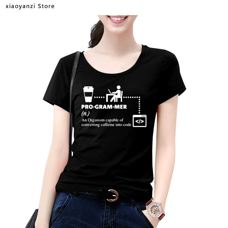 

Programmer T Shirts women IT Guy Techie Coder Geek Funny T-Shirts girls Summer Novelty Tee Shirt Computer Engineer Gift Tops