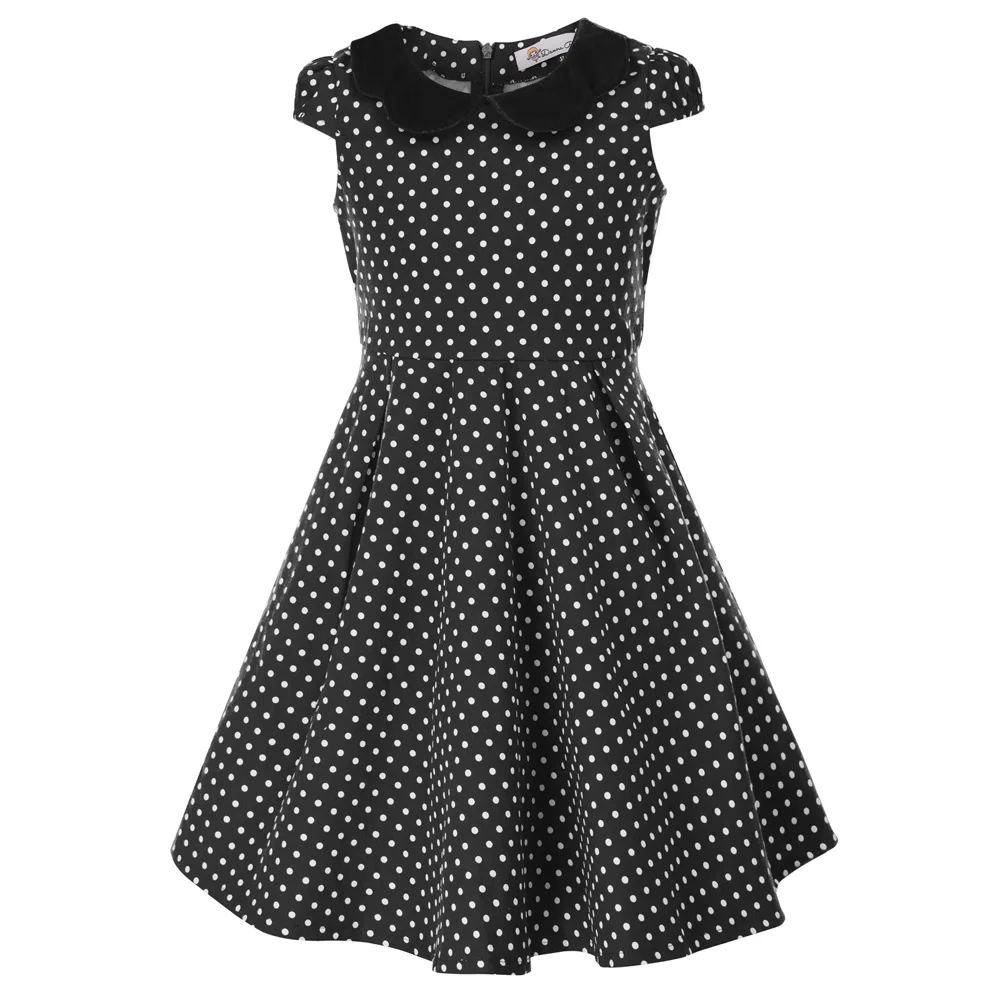 Платье в горошек для девочек детские летние праздничные платья свадебное платье