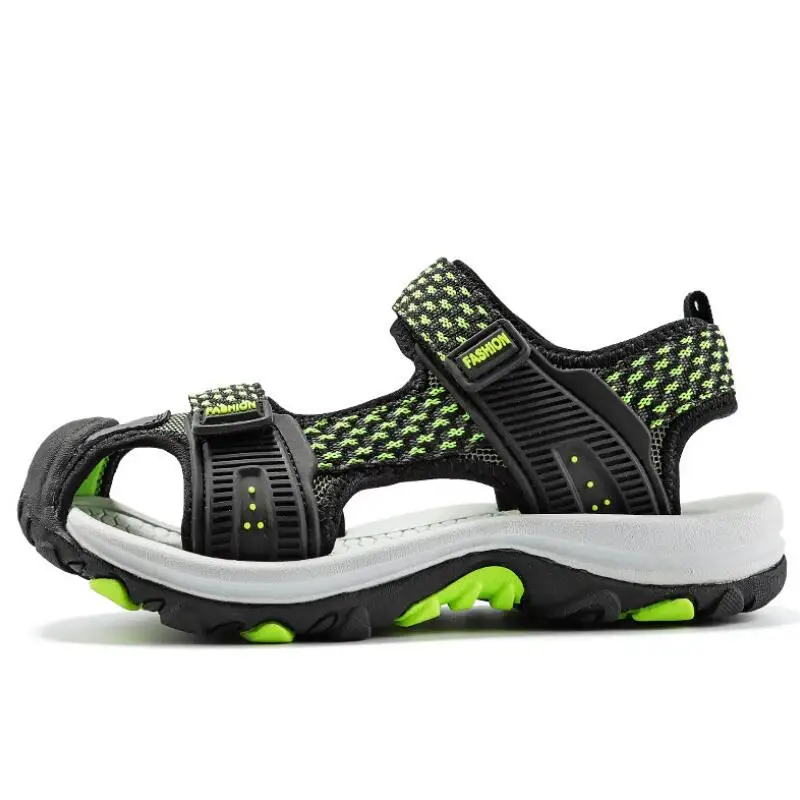 

Kids Sandals Summer Paragraph 28-38 Code Boys Casual Sandals Outdoor Beach Shoe Blue Gray Green Suitable For 4-10-14 Years