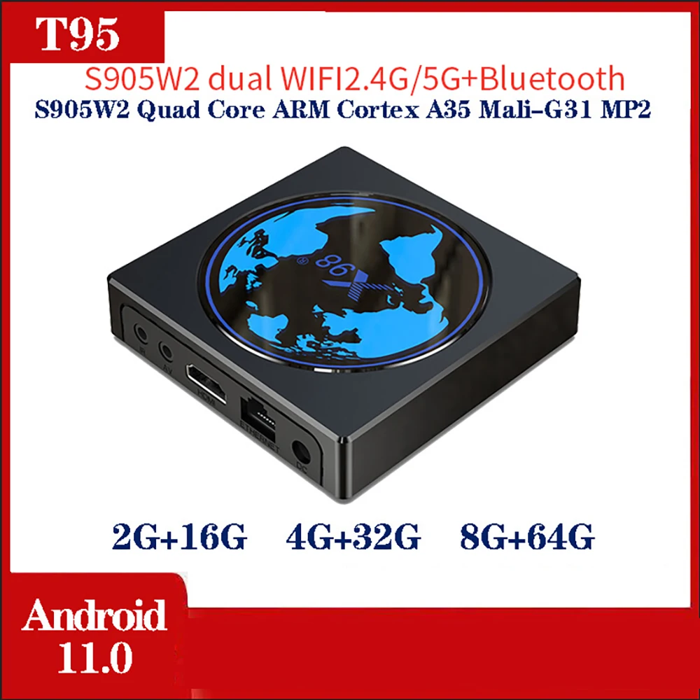 

X98mini TV Box Android 11 4G 64GB X98 Mini Support AV1 Wifi BT Youtube Media Player 4GB 32GB Set Top Box