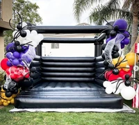 1316ft pvc black wedding bounce house inflatable black bouncy castle jumper bounce castle for dance party