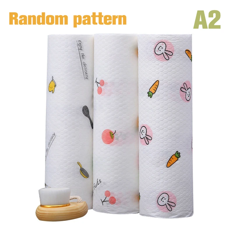 

50Pcs/Roll From Reusable Lazy Rags Bamboo Towels Wet And Dry For Kitchen Dishcloths Towel Rolls Organic Dishes Cloth