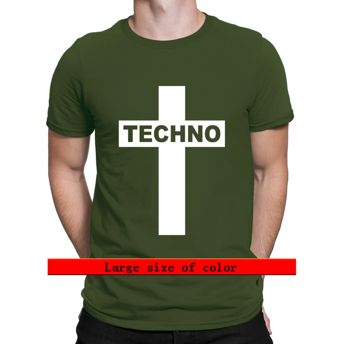 

Techno Music Techno Religion Crossed 2021 T Shirt Gift Unique Spring Autumn Fashion Euro Size S-3xl Natural Designs Cotton Shirt