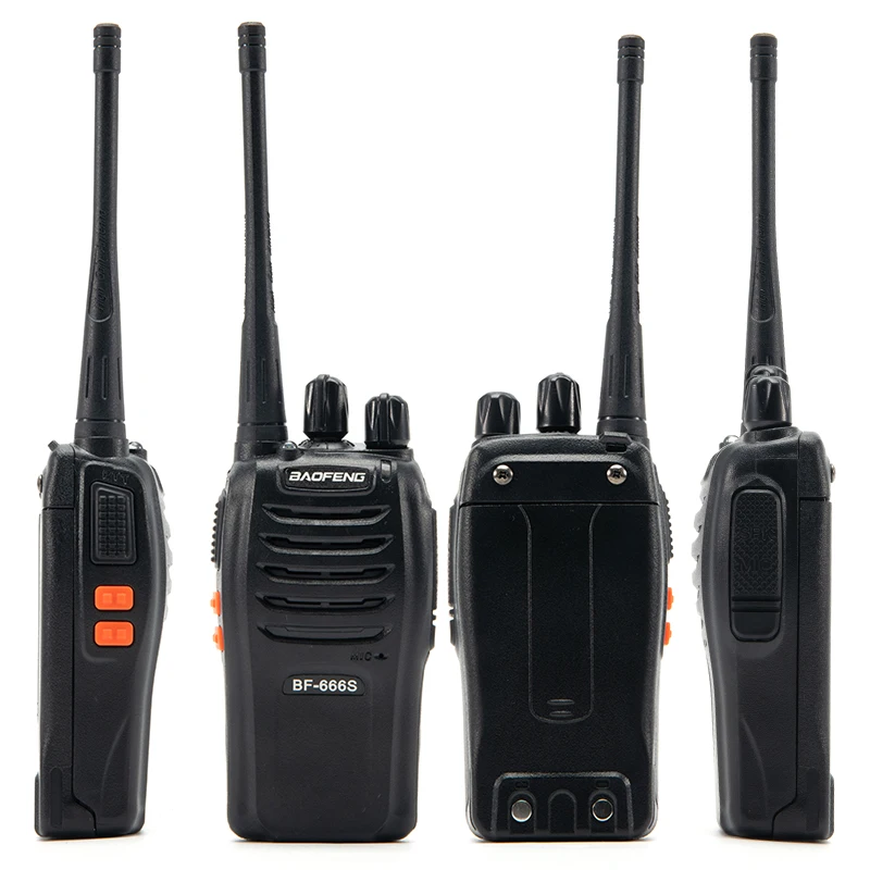 2PCS Baofeng BF-666S 666 S Two Way Radio Ham CB Walkie Talkie 400-470MHZ 5W 2800mAh Comunicador Transmitter Transceiver Portable