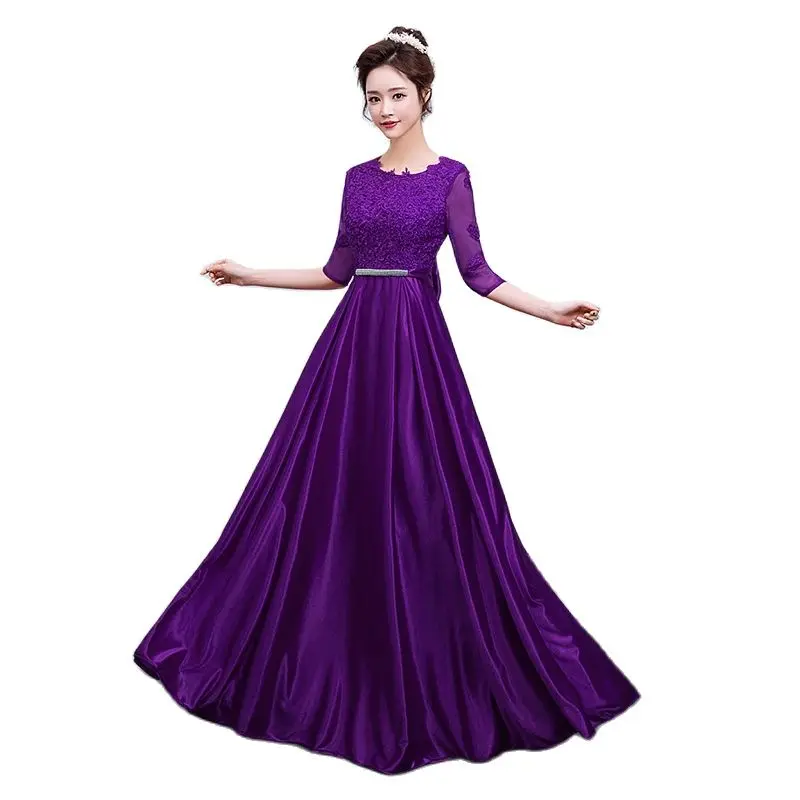 Формальные женские элегантные красоты с круглым вырезом коротким рукавом синего