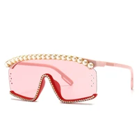 oversized vintage sunglasses luxury diamond big pearl sun glasses fashion goggle for female brand shades eyeglasses gafas de sol