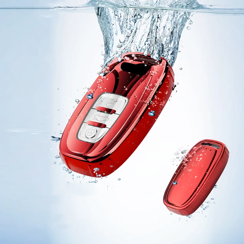 

For Audi A1 A3 A4 A5 A6 A7 A8 Quattro Q3 Q5 Q7 2009 2010 2011 2012 2013 2014 2015 TPU soft rubber shell of car key Remote key