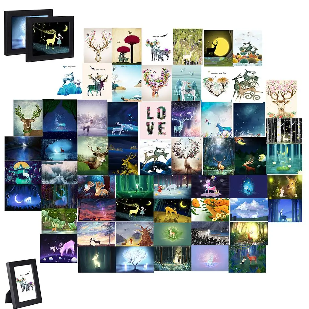 

60pcs Painting Wall Scratch Off Poster Home Room Decoration Strong Durable Colourful Poster ForHall Bedroom Desktop Wall Scratch