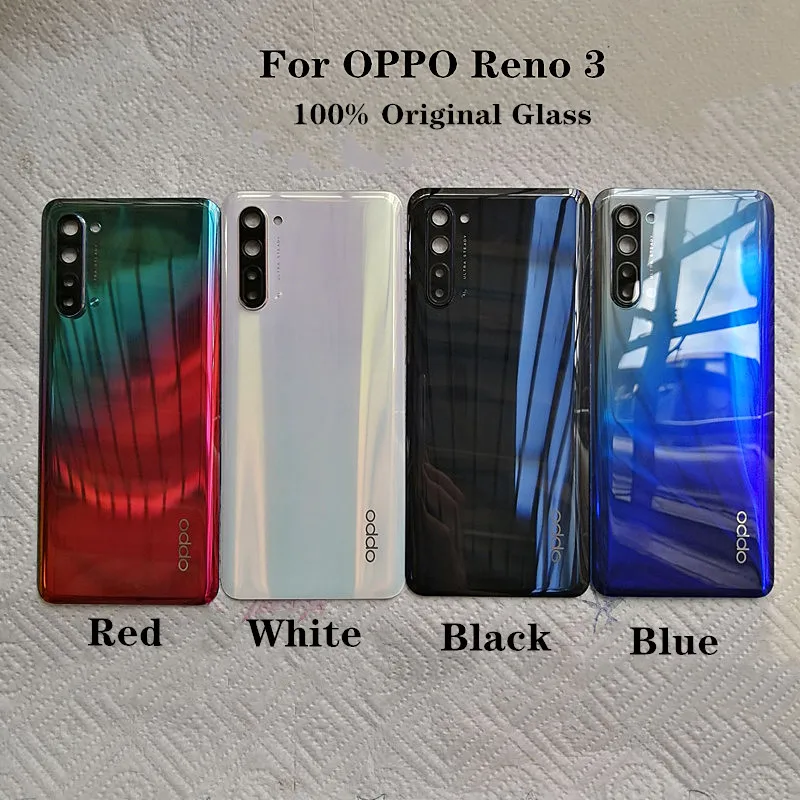 100 original back cover for oppo reno 3 pro reno3 reno3pro rear housing door battery cover panel mobile phone case shell parts free global shipping