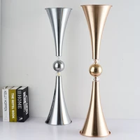 10 pcs lot vases metal candle holders candlesticks wedding centerpieces event flower road lead home decoration