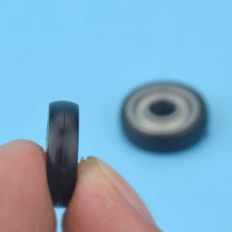 

100pcs sphere arc Plastic coated bearing 604ZZ 4*14*4mm door window POM nylon pulley roller wheel bore 4mm diameter 14mm