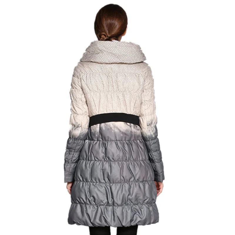 

2020 Winter Coat Women Elegant Down Jacket Korean Style Top New Ladies Over The Knee White Duck Mid-length Jacket Women Parkas