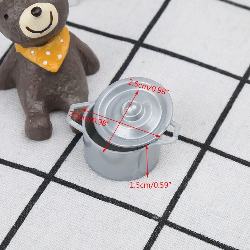 

10pcs 1:12 Fork Pot Kitchen Set Food Toys Dollhouse Miniature Dolls Accessories WXTD