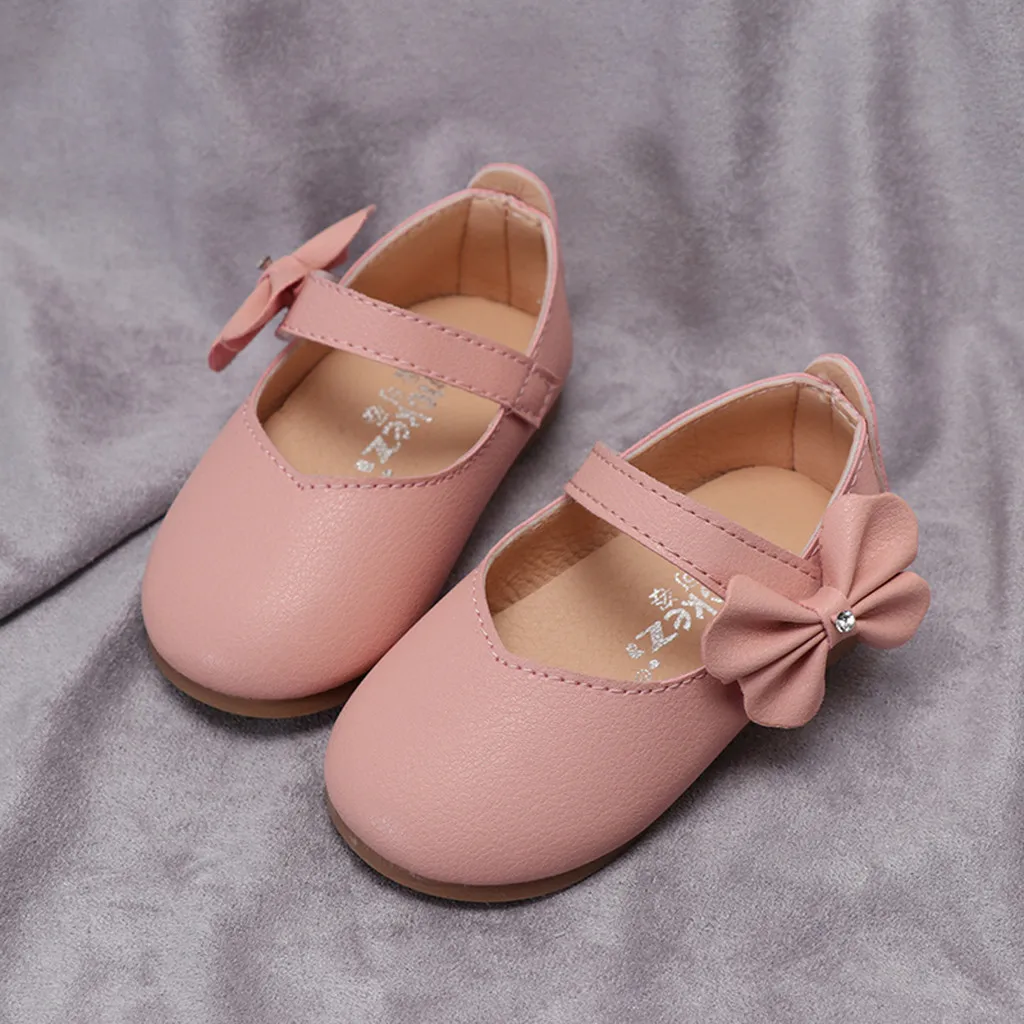Обувь из искусственной кожи для маленьких девочек 0-18 месяцев нескользящая