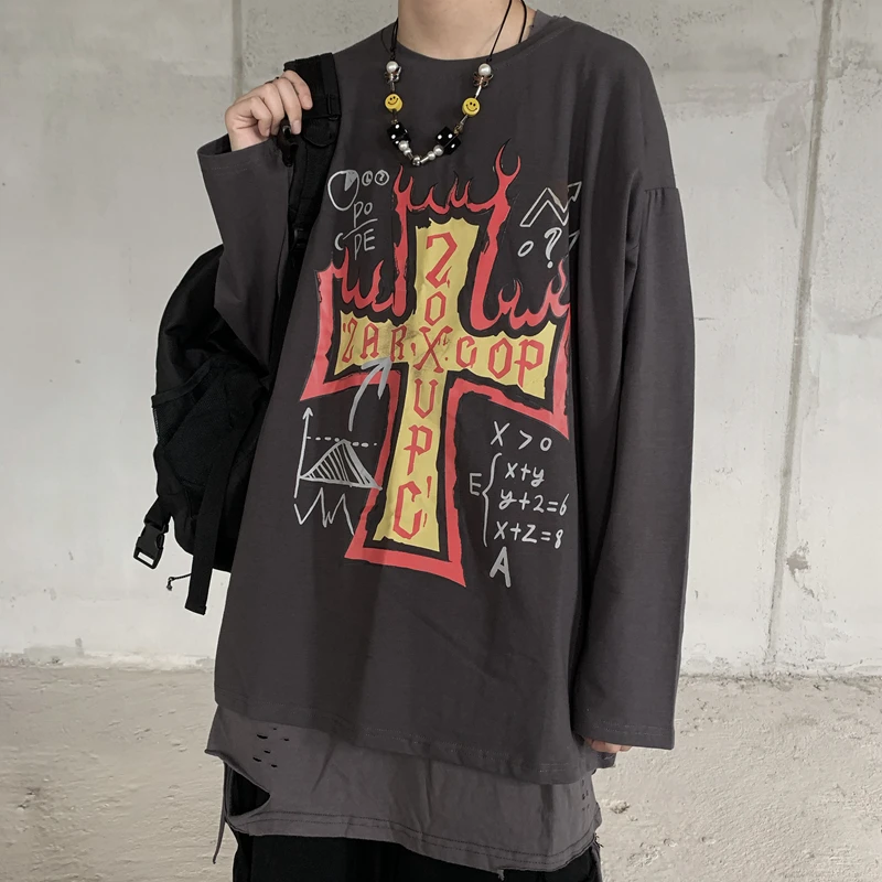 

2021 Unisex Casual Graphics Print t-shirts Harajuku t shirt for men female Women Oversized t-shirt hunter Tops