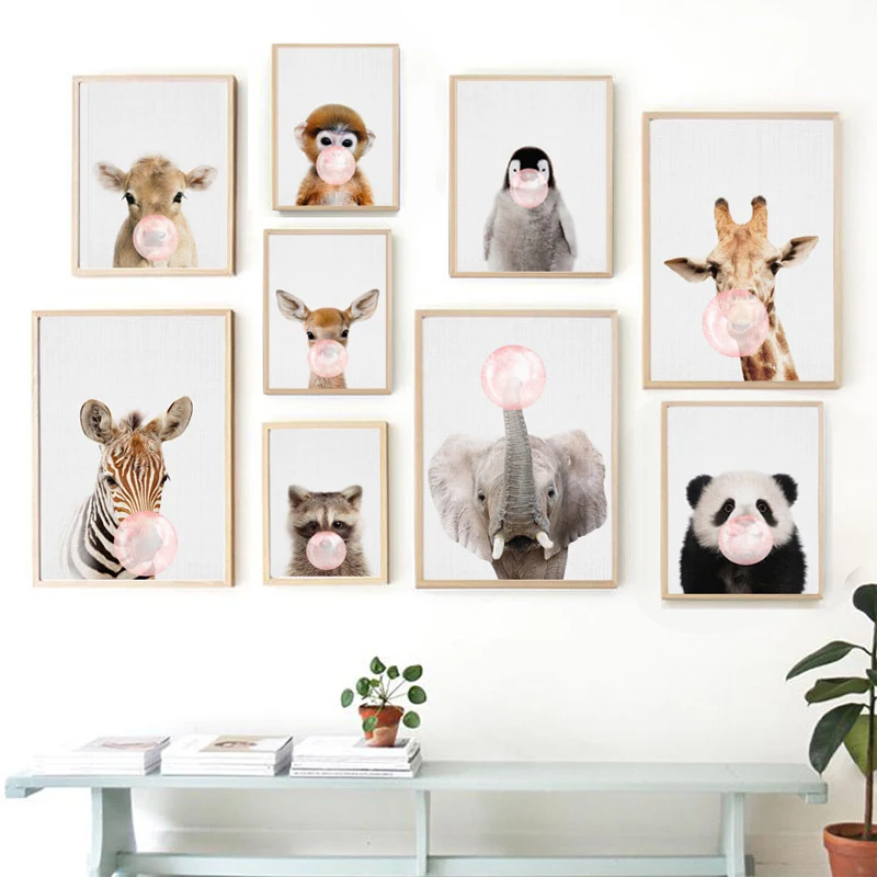 Милая животная корова панда олень слон Пингвин воздушный шар 5D алмазная вышивка