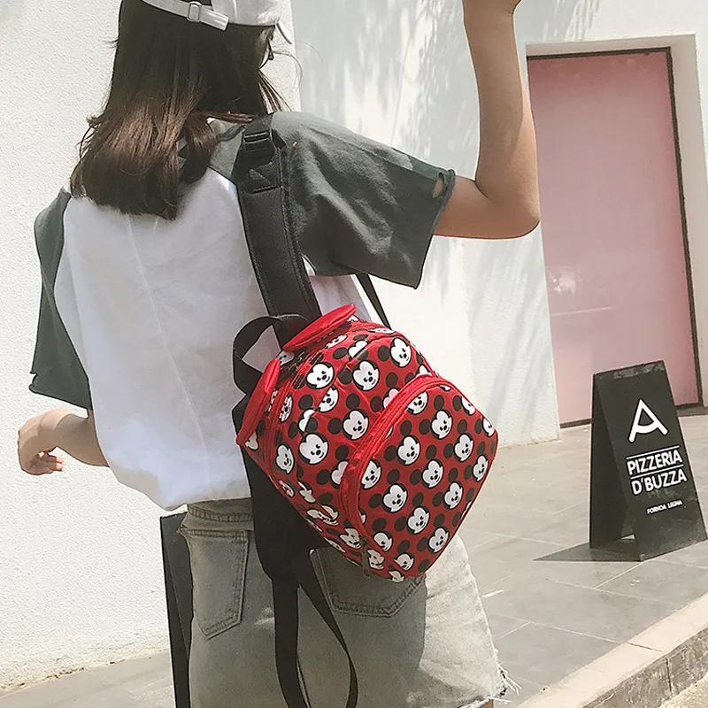 Детские школьные ранцы для девочек рюкзаки с мультипликационным рисунком Микки