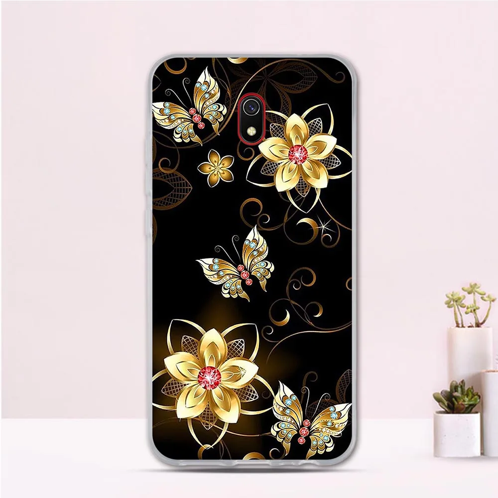 Чехол для телефона Xiaomi Redmi 8A силиконовый прозрачный мягкий ТПУ чехол задней