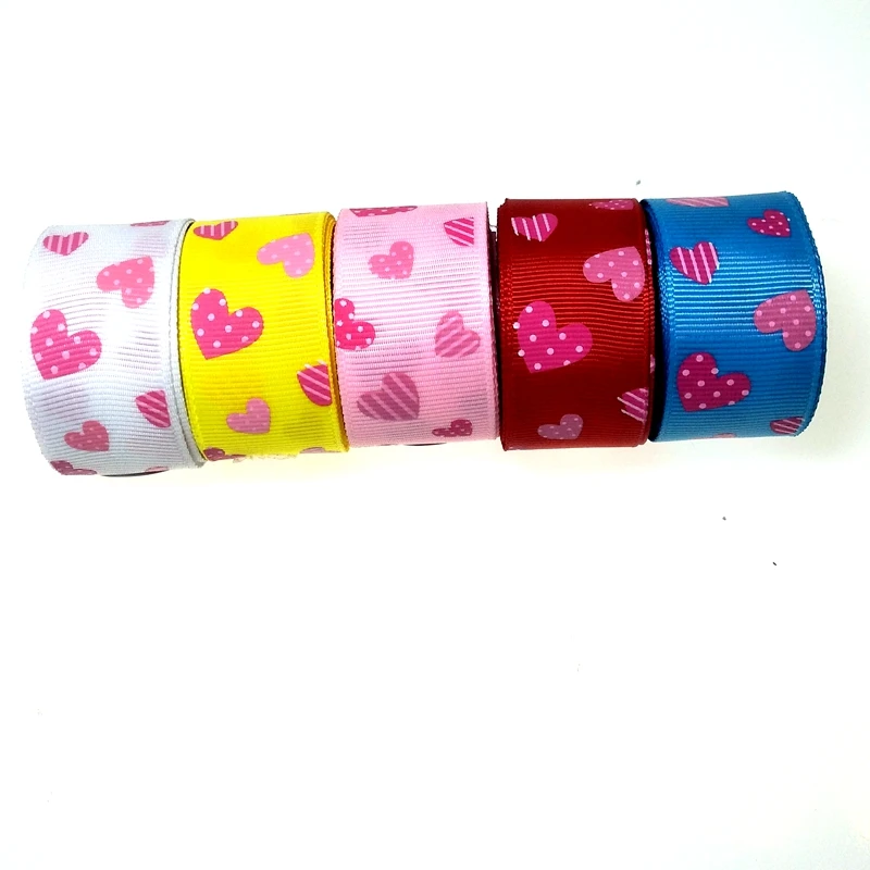 HL 5 ярдов 25 мм ширина печатные сердце Корсажная Лента Свадебная декорация