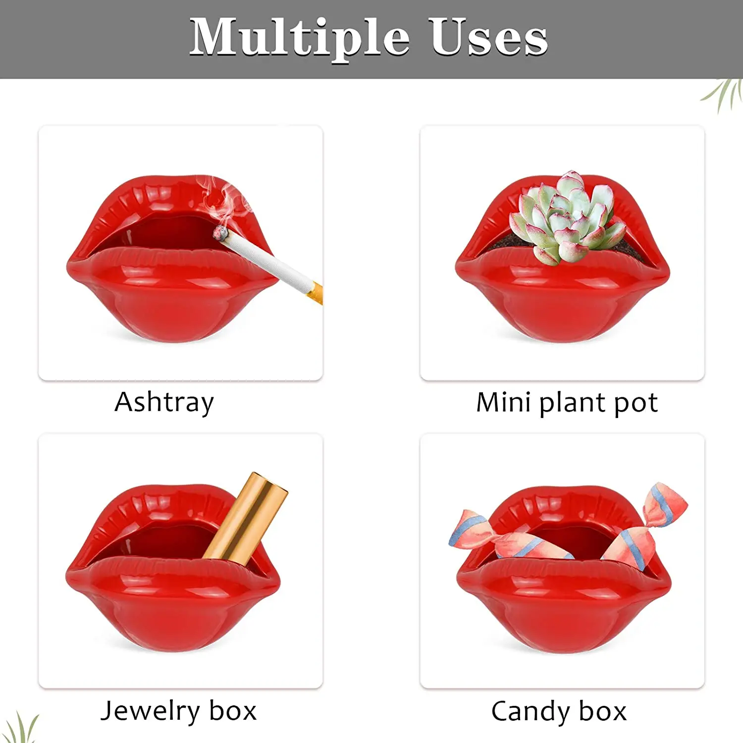 Креативные керамические пепельницы с губами стильный индивидуальный держатель