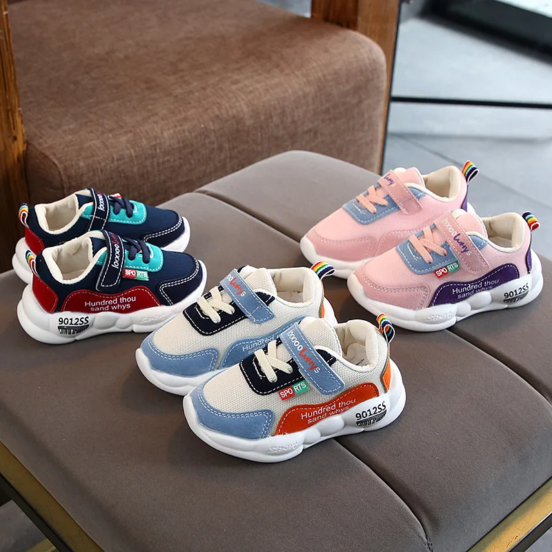 

Spring kids sneakers Toddler Baby Boys Girls Children Casual Sneakers Mesh Soft Running Letter Shoes