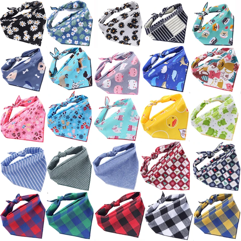 

Весна и лето Собака Треугольники шарф бандана Регулируемый нагрудники собака шарф для маленьких собак ошейники для собак в клетку с принто...