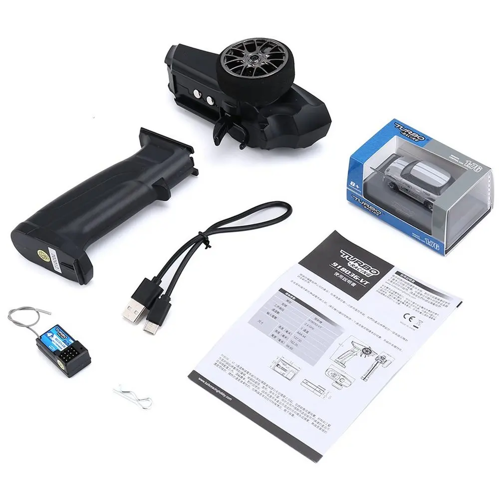 

1:76 Turbo Racing RC Mini Car Full Proportional Electric Race Car RTR Kit 2.4GHZ Experience Racing Car for Children Car Toys