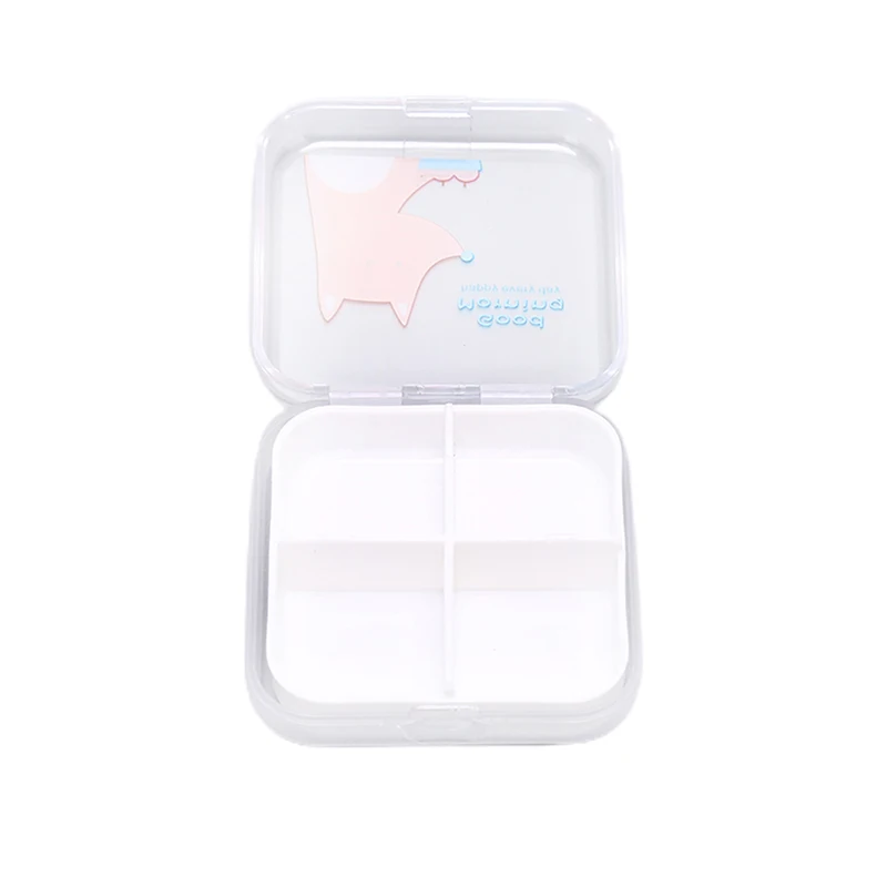 1 шт. коробка для лекарств 4 отделения|Коробки и ящики хранения| |