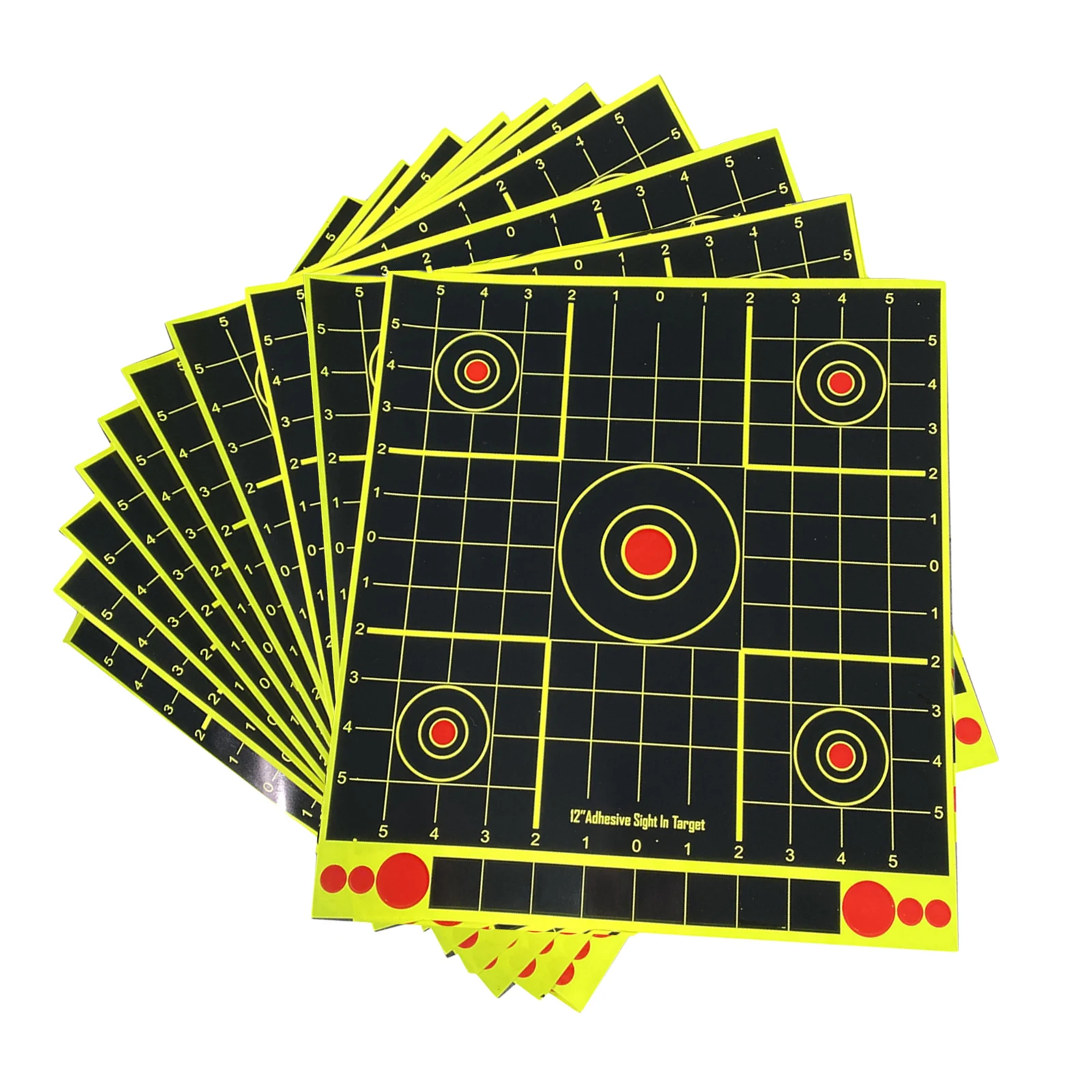 

10pcs Shooting Paper Target Object Archery Shooting Hunt Training Aids Self Adhesive Hunting Shooting Box Target Aims Sticker