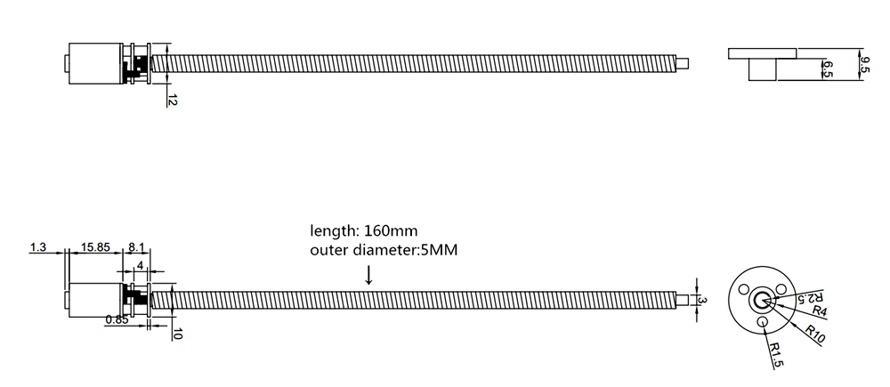 Высококачественная направляющая для двигателя редуктора постоянного тока N20 3 в 6