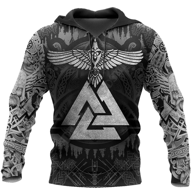 

Vikings Huginn 3D All Over Printed Hoodies Sweatshirt zipper hoodies women For men Pullover Cosplay Costumes