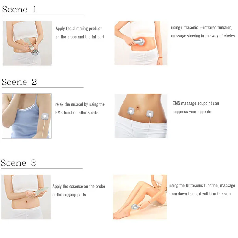 EMS инфракрасный ультразвуковой массажер для тела ультразвуковое устройство