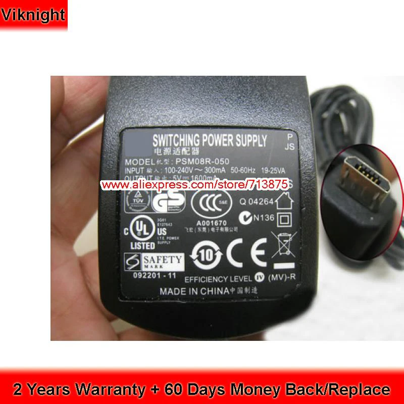 

Genuine PSM08R-050 5V 1.6A Ac Adapter for PHIHONG Power Supply