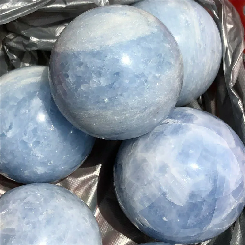 Natural Celestite Sphere Quartz Crystal Ball Reiki Healing Collection | Дом и сад