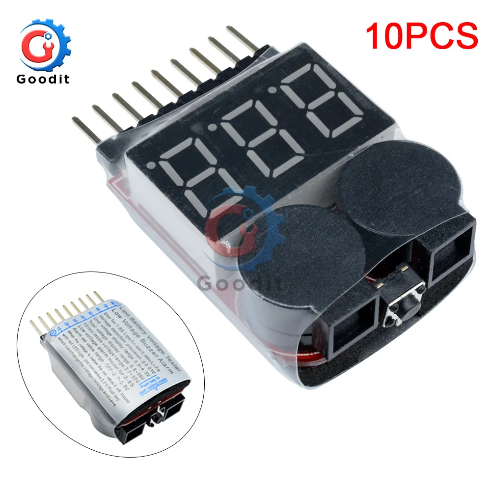 Цифровой сигнал с низким звуком 10 шт. 2 в 1 1S-8S Lipo/li-ion/Fe RC лодка аккумулятор
