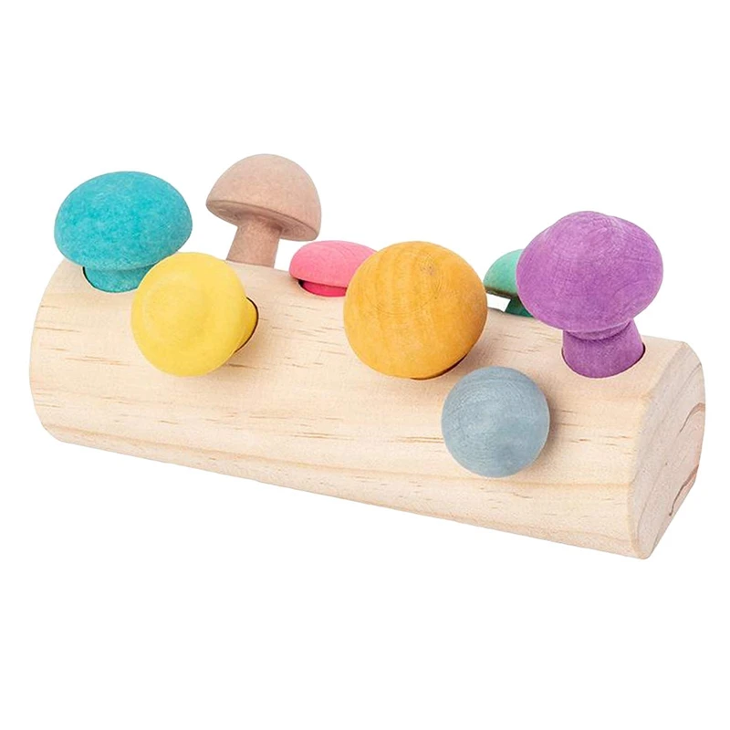

Деревянные цветные Цветные Грибы, цветные сортировочные игрушки, детские игрушки для сбора грибов, развивающие игрушки