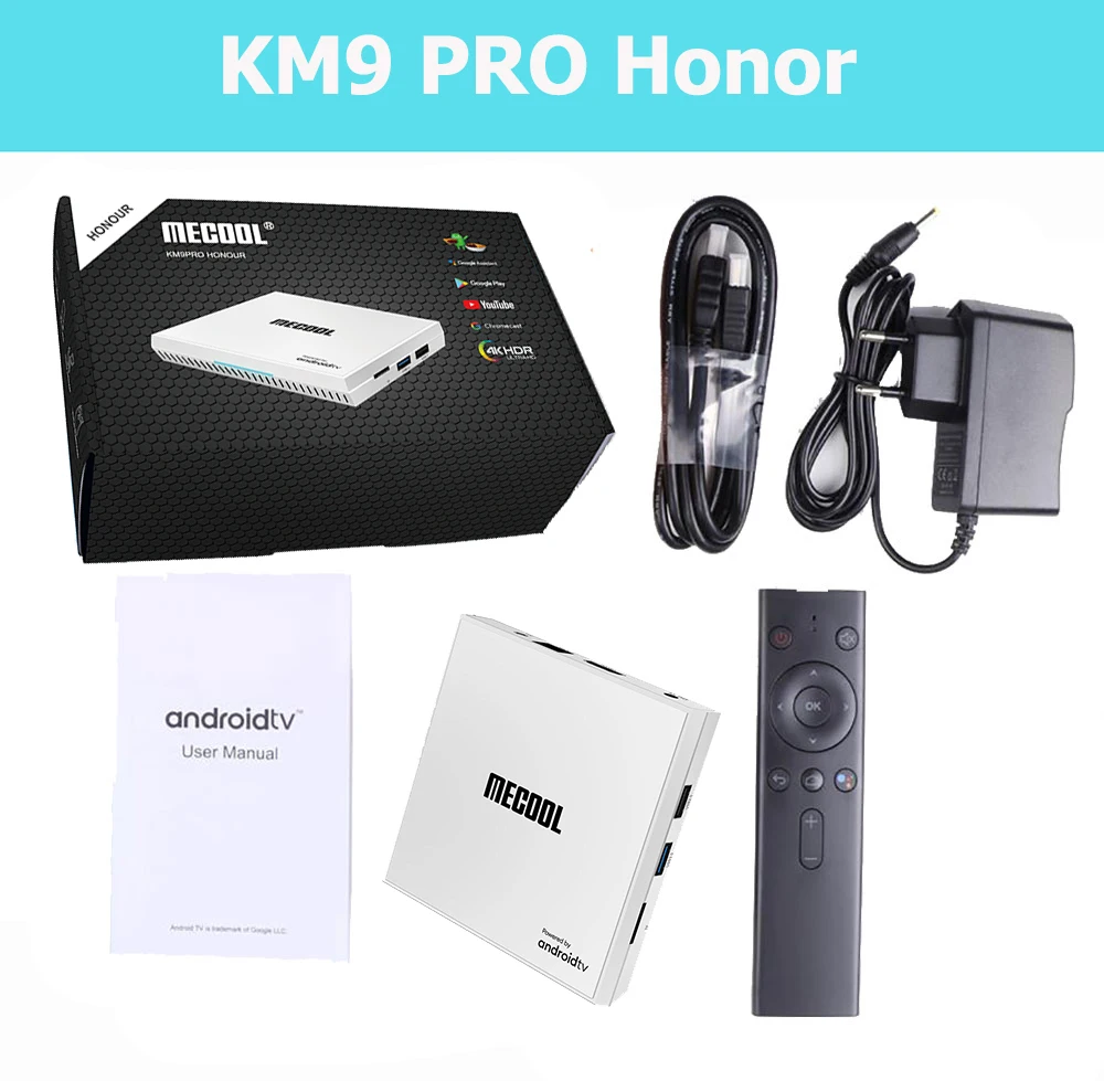 KM9 PRO Honor Mecool KM9 PRO Honor tv Box 4G 32G консоль Android 9,0 Amlogic S905X2 USB3.0 4K HDR 2,4G/5G двойной wifi BT 4,1 Android tv Box - Цвет: KM9 PRO Honor