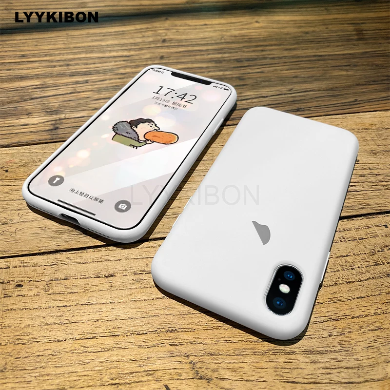 Официальный силиконовый чехол для Apple iphone X Xs max 7 8 6 S 6 S Plus X XR с логотипом чехол для iphone 11 Pro max чехол