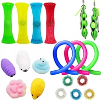 20pcspack fidget sensory toy set stress relief toys anxiety relief stress pop magic pea pods decompression toys for kids adult