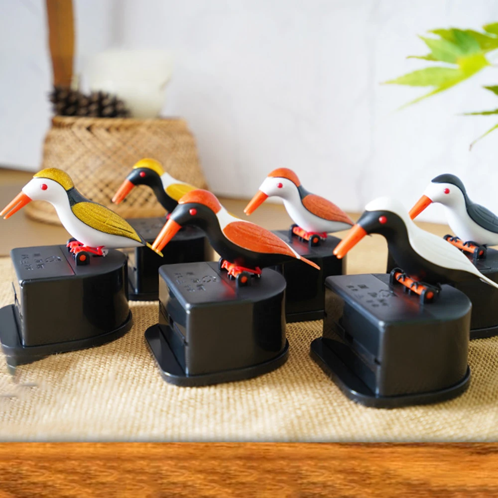 

Funny Small Bird Toothpick Container Automatic Toothpick Dispenser Toothpick Holder Storage Box Table Decoration Accessories