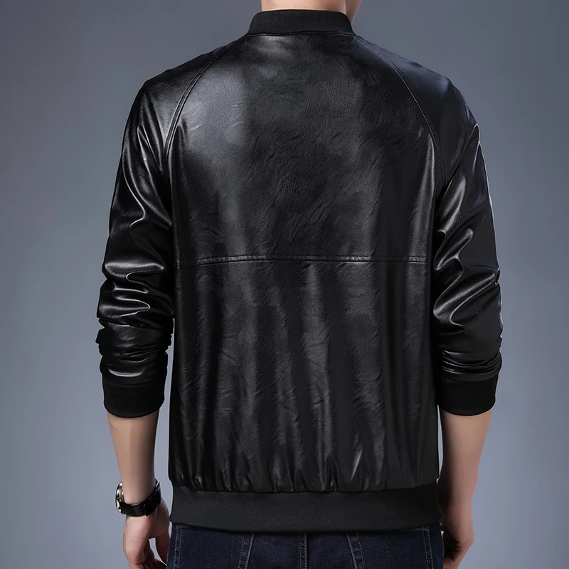 Для мужчин Локомотив стиль экокожа (полиуретан) с воротником-стойкой на каждый