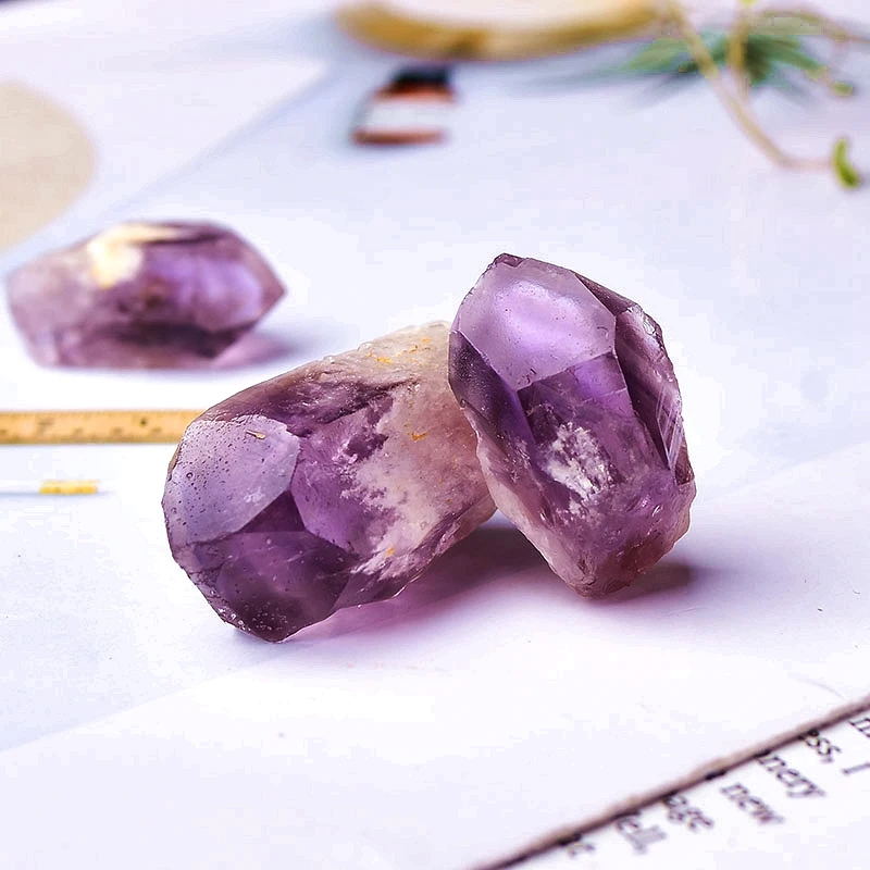 

Natural Amethyst Crystal Point Quartz Raw Crystals Rock Reiki Mineral Specimen Energy Healing Stone Ornaments Home Decoration