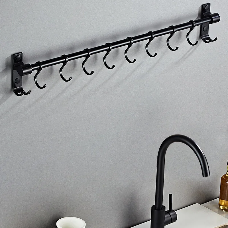 Алюминиевая настенная подставка для кухонной утвари держатель инструментов